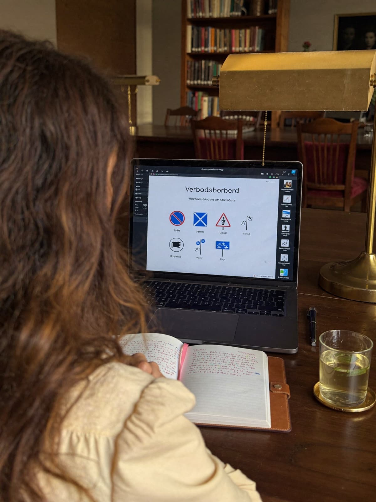 Vrouwen in een live theorie-les